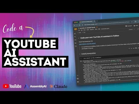 Code your own YouTube AI assistant in Python