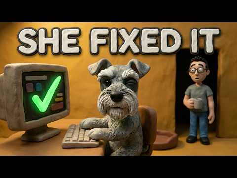 My Dog Is Smarter Than Me: She Fixed My Code (Claymation)