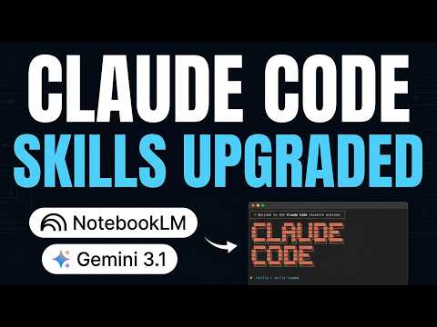 NotebookLM + Claude Code Native Skills Just Changed EVERYTHING