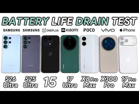 Samsung S26 Ultra vs S25 Ultra / OnePlus / Xiaomi / POCO / Vivo / iPhone Battery Life DRAIN Test!