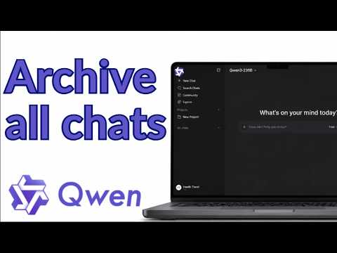How To Archive All Chats In Qwen AI 2026: The Ultimate Complete Step By Step Backup Tutorial!!