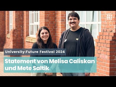 Melisa Caliskan und Mete Saltik (Universität Stuttgart) zu KI und Hochschulen | U:FF 2024