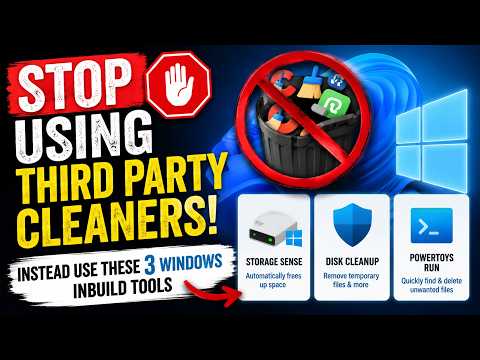 Stop Using Third-party CLEANUP apps, Windows Already has 3 better built-in TOOLS