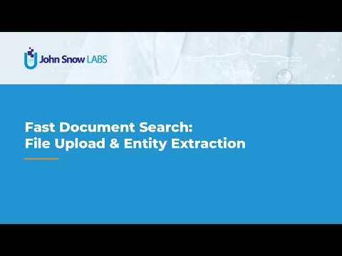 Fast Document Search: File Upload & Entity Extraction