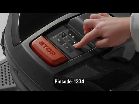 How to enter the pin code on Automower® Aspire™ R6V, 308V, 312V robotic mowers
