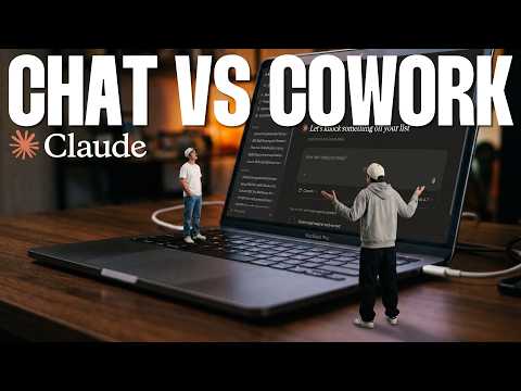 Claude Chat vs Cowork Explained (& when to use each one)