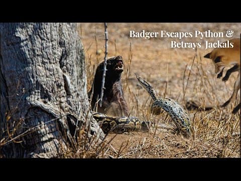 Badger Escapes Python & Betrays 2 Jackals