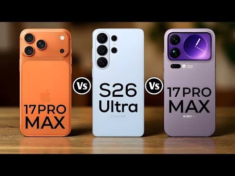 iPhone 17 Pro Max Vs Samsung Galaxy S26 Ultra Vs Xiaomi 17 Pro Max