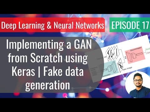 Deep Learning Ep17 - Implementing a GAN from Scratch using Keras | Fake data generation