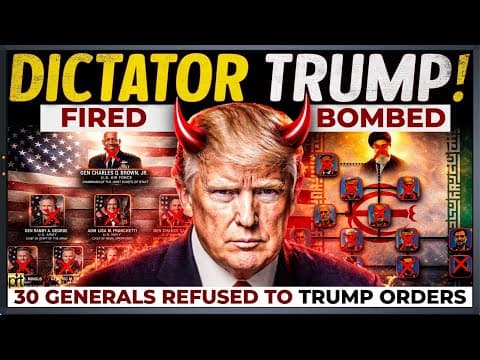 Trump Fired 12 Military Generals in Middle of Iran War! Regime Change 😕