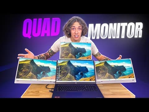The Quad Monitor - KYY X90G Laptop Screen Extender Review