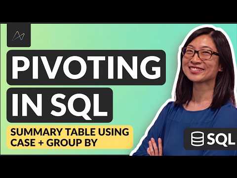 Pivoting in SQL | Create a Summary Table with CASE and GROUP BY