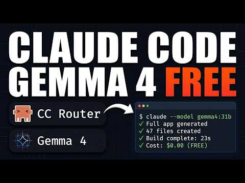 Claude Code Router + Google Gemma 4 31b = 100% Free App Builder (NUTS)