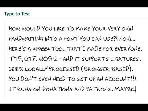 I made a free app that converts your handwriting into a font - Calligraphr Alternative