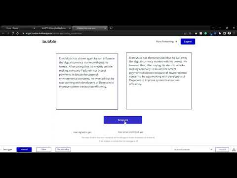 Practical Intro to NLP 53: Make database changes and implement fixed runs with Bubble io