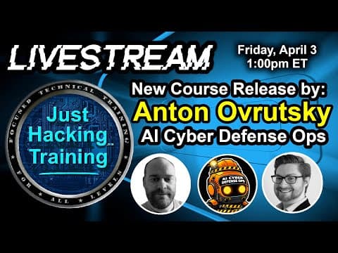 AI Cyber Defense Ops Course Launch!