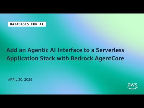 Add an Agentic AI Interface to a Serverless Application Stack with Bedrock AgentCore