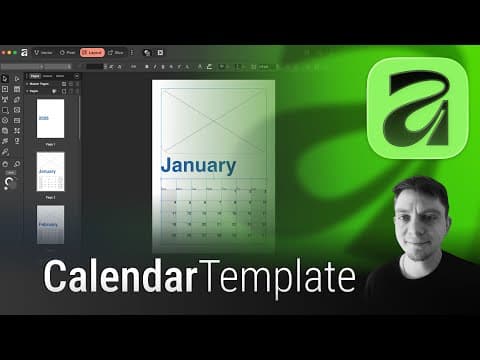 2026 Calendar Free Template and Tutorial for the New Affinity by Canva