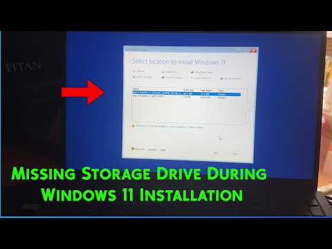 Missing Storage Drive During Windows 11 Installation - FIXED