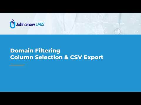 Domain Filtering, Column Selection & CSV Export