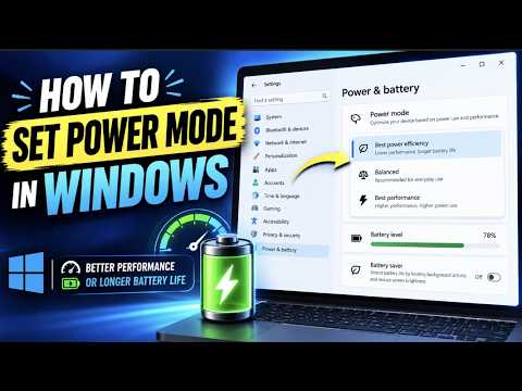 How To Set Power Mode In Windows 11 2026: Ultimate Best Performance And Battery Optimization Guide