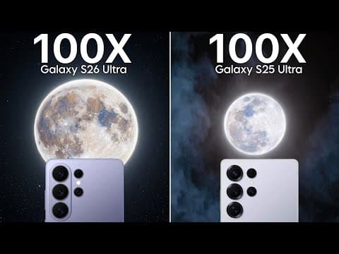Samsung Galaxy S26 Ultra VS Galaxy S25 Ultra Live Moon Zoom Test
