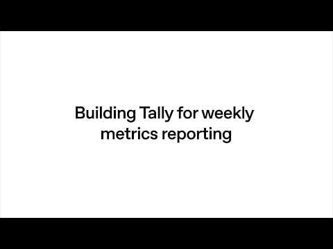 Weekly metrics reporting agent