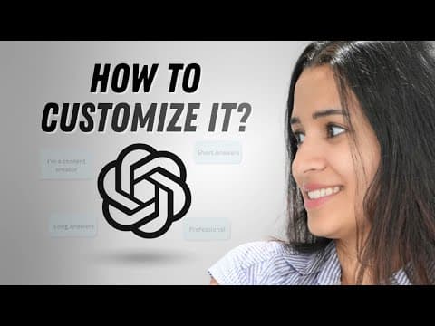 How to Customize ChatGPT for Your Needs | 10 Powerful Settings Explained