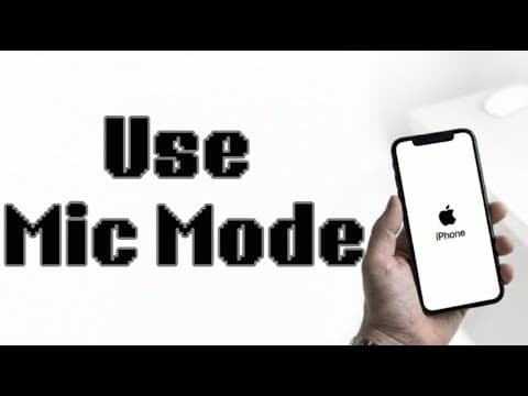 How to Use Mic Mode on iPhone (2026 Guide)