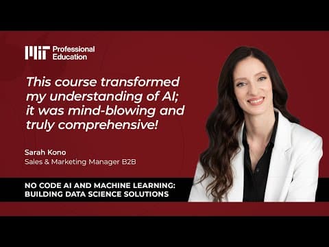 Sarah Kono Shares Her Experience With MIT’s No Code AI & ML Program