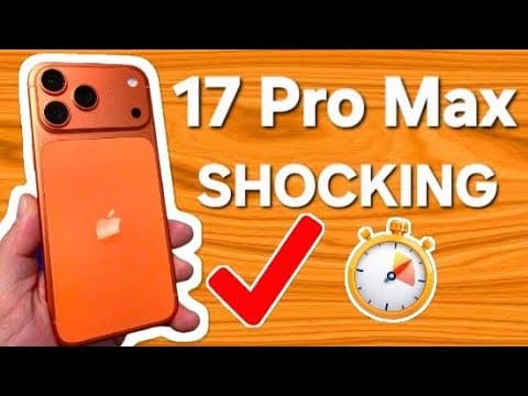 iPhone 17 Pro Max Four Months Later - Why