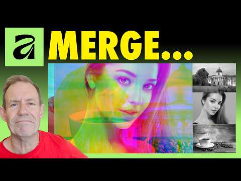 Affinity 3.3 Copy MONOCHROME Images Into Colour Channels | How To | Merge