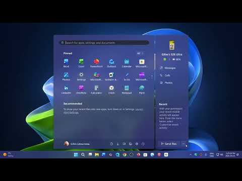 Windows 11 24H2 25H2 Start menu phone link customization options