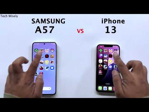 SAMSUNG A57 vs iPhone 13 - Speed Test