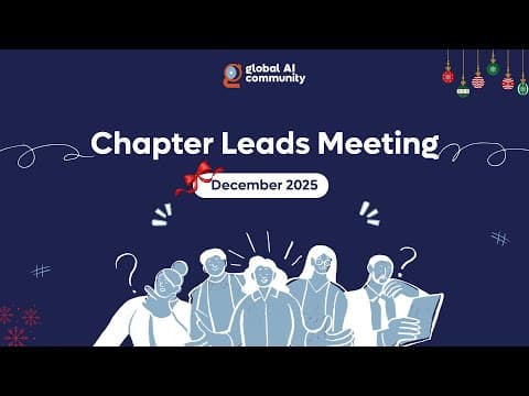 December 2025 - Chapter Leads Meeting