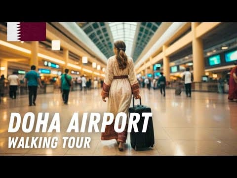Doha Airport Qatar Walking Tour 🇶🇦 The World's Most Beautiful Airport 🌴