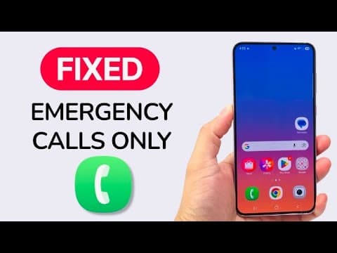 How To Fix Emergency Calls Only Problem In Samsung Phone