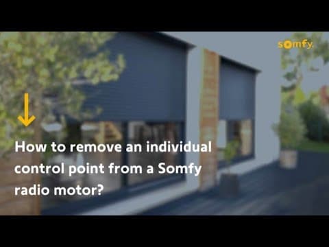 How to Remove a Control Point From a Somfy Radio Motor