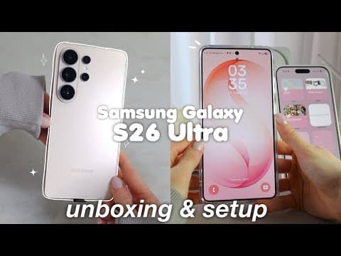 Samsung Galaxy S26 Ultra aesthetic unboxing (pink gold) ✨ *first samsung as an iPhone user*