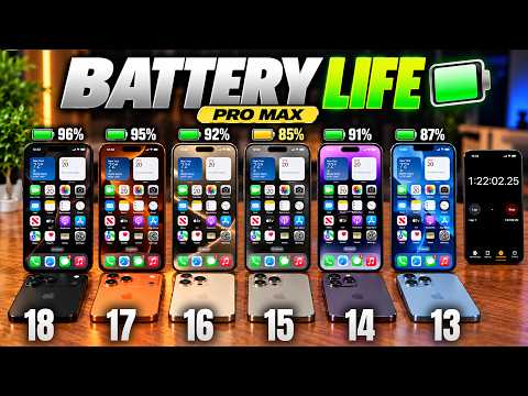 iPhone 18 Pro Max Battery Test vs EVERY iPhone Pro Max! (13–18)