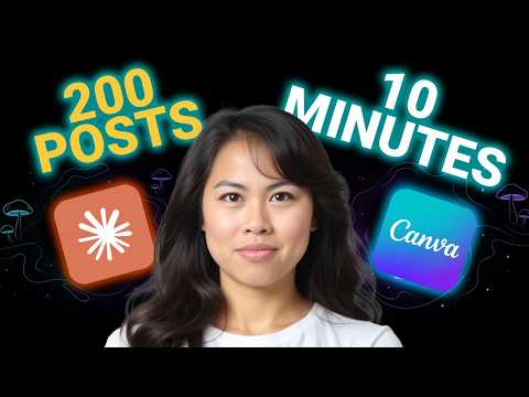 Claude + Canva makes 200 posts in 10 minutes!