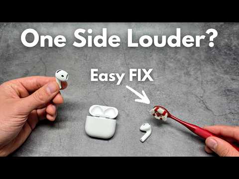 One AirPod is Louder than the Other? Easy FIX on AirPods 5, 4, 3, 2, 1 + Pro 3, Pro 2