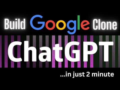 Build Google.com Clone using Chat GPT in 2 minutes #openai #chatgpt