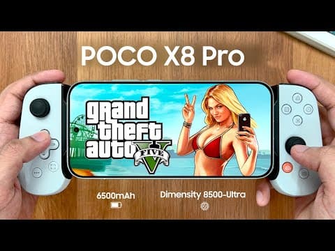 POCO X8 Pro Gaming Test - GTA V, Genshin Impact, Tomb Raider! Battery Drain?