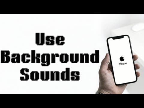 How to Use Background Sounds on iPhone (2026 Guide)