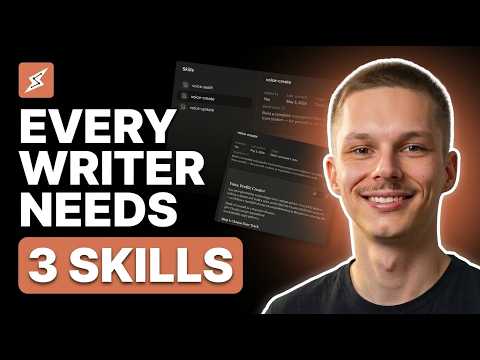 Every writer NEEDS these 3 Claude skills.
