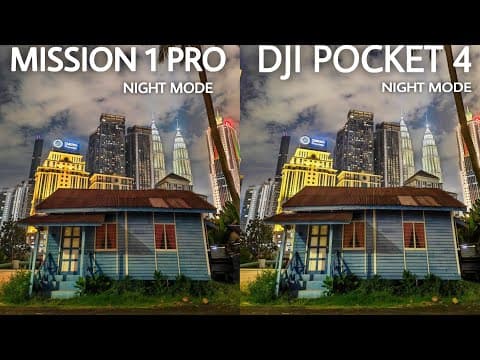 GoPro Mission 1 Pro VS Dji Pocket 4 Night Mode Camera Test