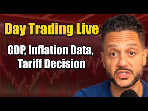 🔴 Day Trading LIVE | Inflation Data, Tariffs, GDP, & OPEX