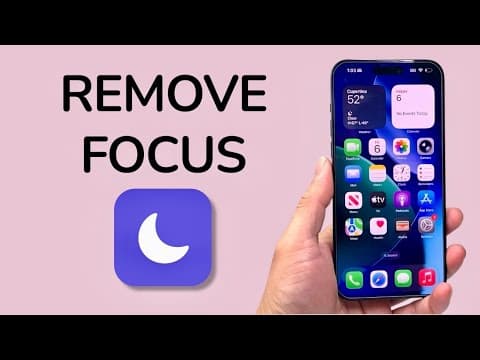 How To Remove Focus Mode On iPhone
