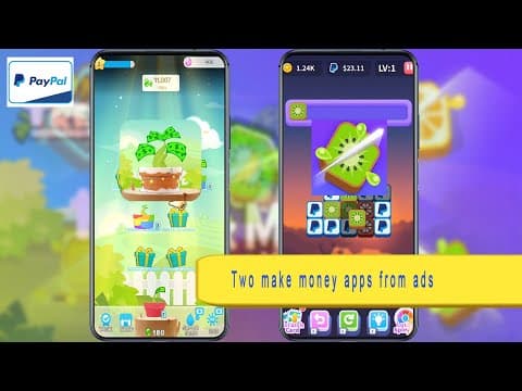 fruit master & money tree, two make money apps from ads need not invite